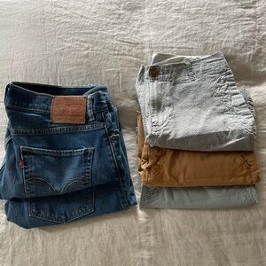 Levi's Blue Jeans and Assorted Pants Bundle